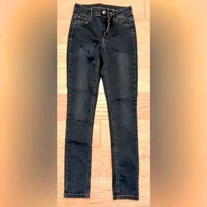 Calzedonia high waisted skinny jeans dark blue denim S front zip NWOT